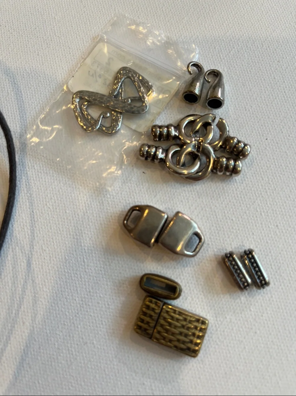 Men's Leather Cord and Metal Findings Kit - Black & Tan